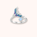 Aurora Mermaid Tail 925 Sterling Silver Ring