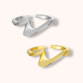 Unique Wave 925 Sterling Silver Ring