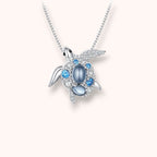 Sea Turtle Necklace – 925 Sterling Silver Ocean Blue Pendant
