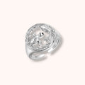 Turtle & Koi Adjustable 925 Sterling Silver Ring