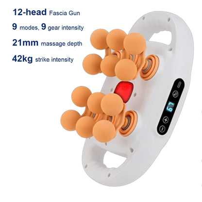16-Head Fascia Gun High-Frequency Vibration Body Massage Gun Back and Waist Massager Neck Shoulder Massager Muscle Masajeador