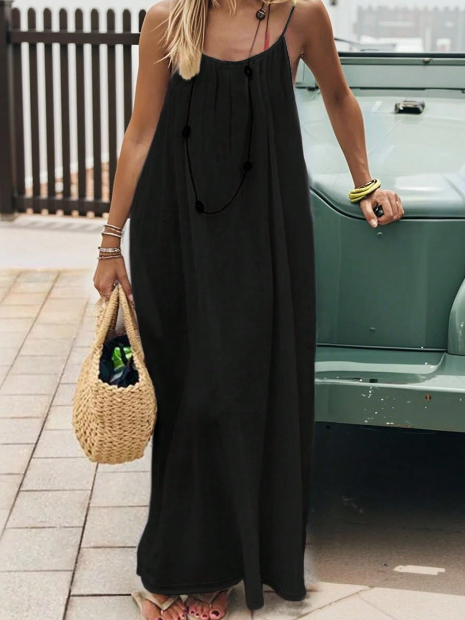 Elegant Open Back Maxi Dress