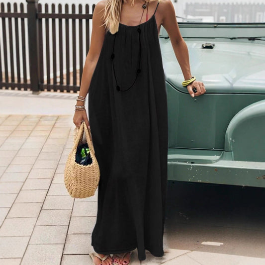 Elegant Open Back Maxi Dress
