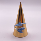 Blue Whale Adjustable 925 Sterling Silver Ring