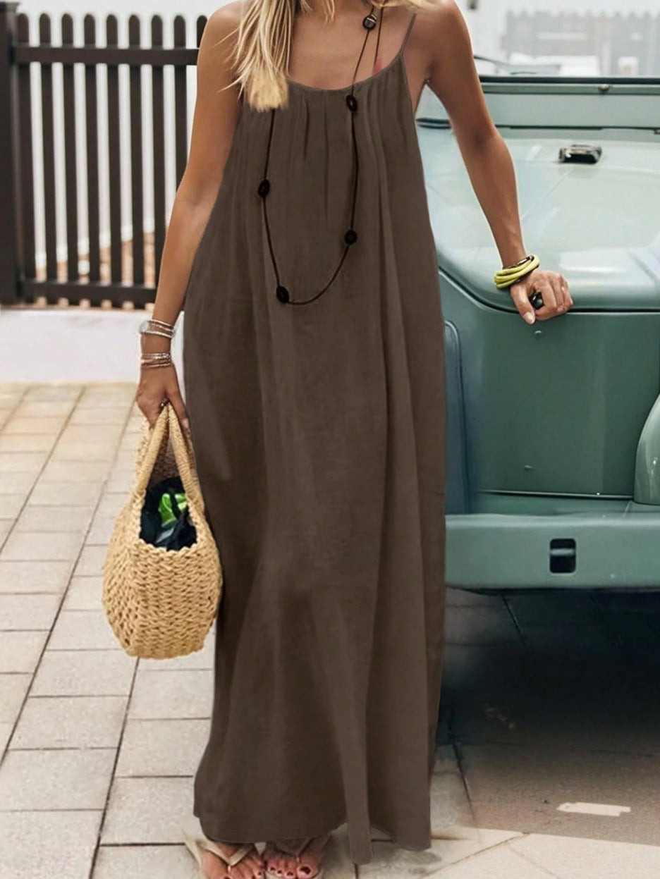 Elegant Open Back Maxi Dress