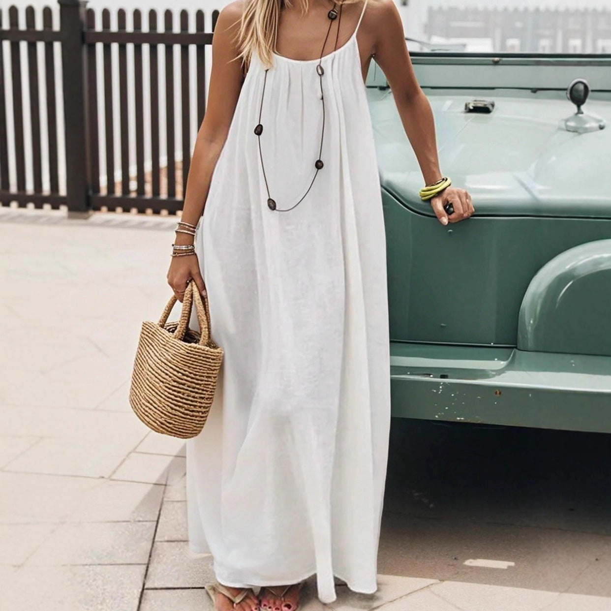 Elegant Open Back Maxi Dress