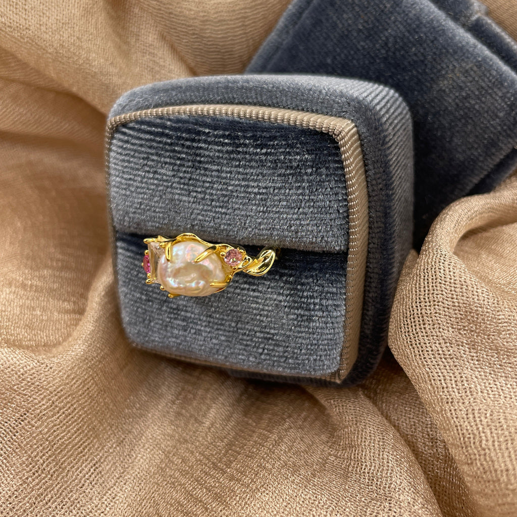 Pearl Bloom Freshwater Pearl Open 925 Sterling Silver Ring