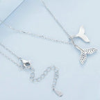 Mermaid Tail Necklace – 925 Sterling Silver Blue Ocean Pendant