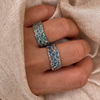 Sculpted Ocean Edge 925 Sterling Silver Ring