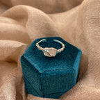 Sea Cradle Irregular Open 925 Sterling Silver Ring