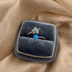 Ocean Blue Turtle 925 Sterling Silver Ring