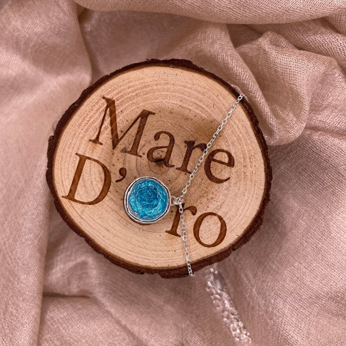Ocean Drop Pendant 925 Sterling Silver Necklace