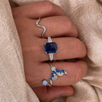 Aurora Mermaid Tail 925 Sterling Silver Ring