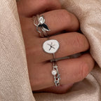 White Sand Starfish 925 Sterling Silver Ring
