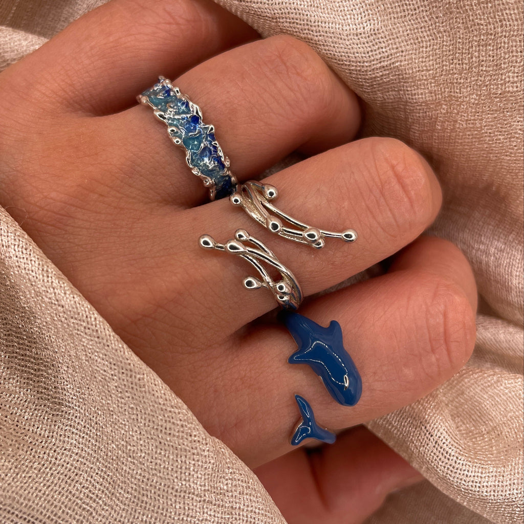 Crashing Wave 925 Sterling Silver Ring