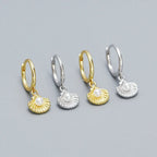 Shell Pearl Huggie Earrings – 925 Sterling Silver