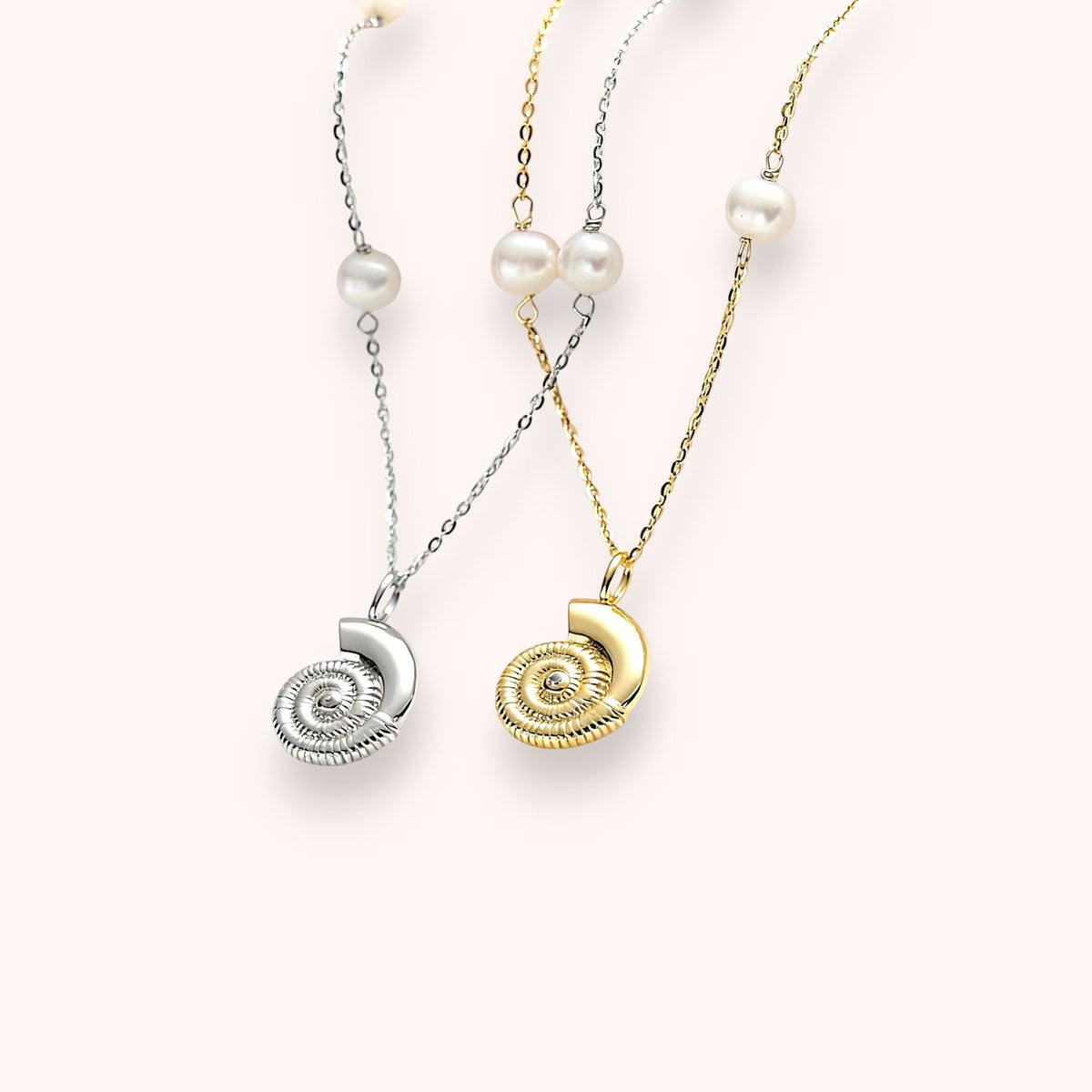 Sea Shell Freshwater Pearl Necklace – 925 Sterling Silver