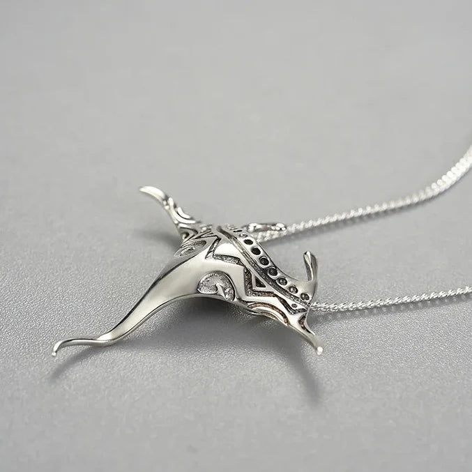 Manta Ray 925 Sterling Silver Necklace