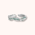 Seafoam Wave 925 Sterling Silver Ring