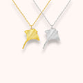 Ocean Matte Manta Ray 925 Sterling Silver Necklace
