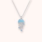 Jellyfish Pendant Necklace – 925 Sterling Silver | Ocean Blue Charm