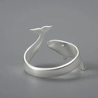Golden Whale 925 Sterling Silver Ring