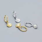 Shell Pearl Huggie Earrings – 925 Sterling Silver