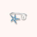 Starfish Pearl Adjustable 925 Sterling Silver Ring