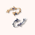 Double Koi 925 Sterling Silver Ring