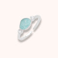 Aqua Drift Glow 925 Sterling Silver Ring