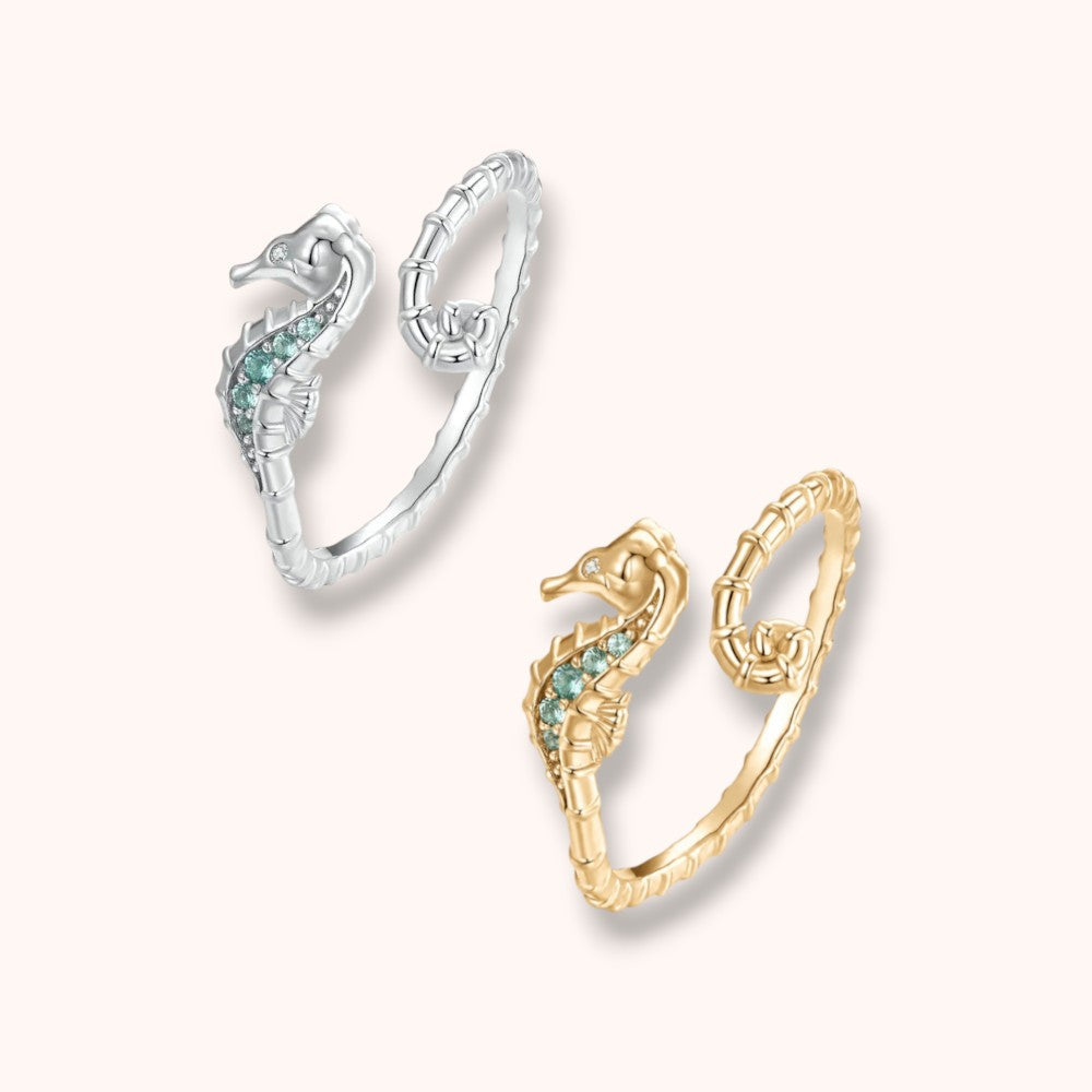 Satin Seahorse 925 Sterling Silver Ring