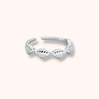 Shell Band 925 Sterling Silver Ring