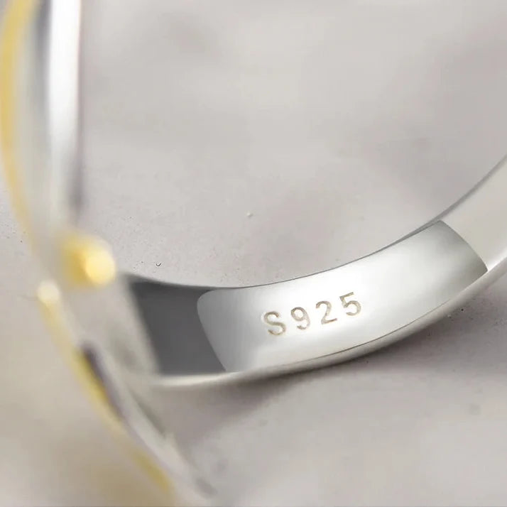 Golden Whale 925 Sterling Silver Ring