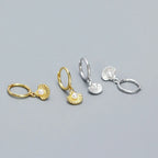 Shell Pearl Huggie Earrings – 925 Sterling Silver