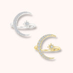 Moon & Star 925 Sterling Silver Ring