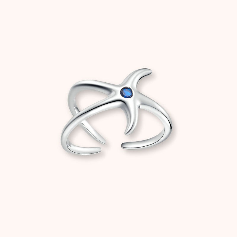 Sculpted Starfish 925 Sterling Silver Ring