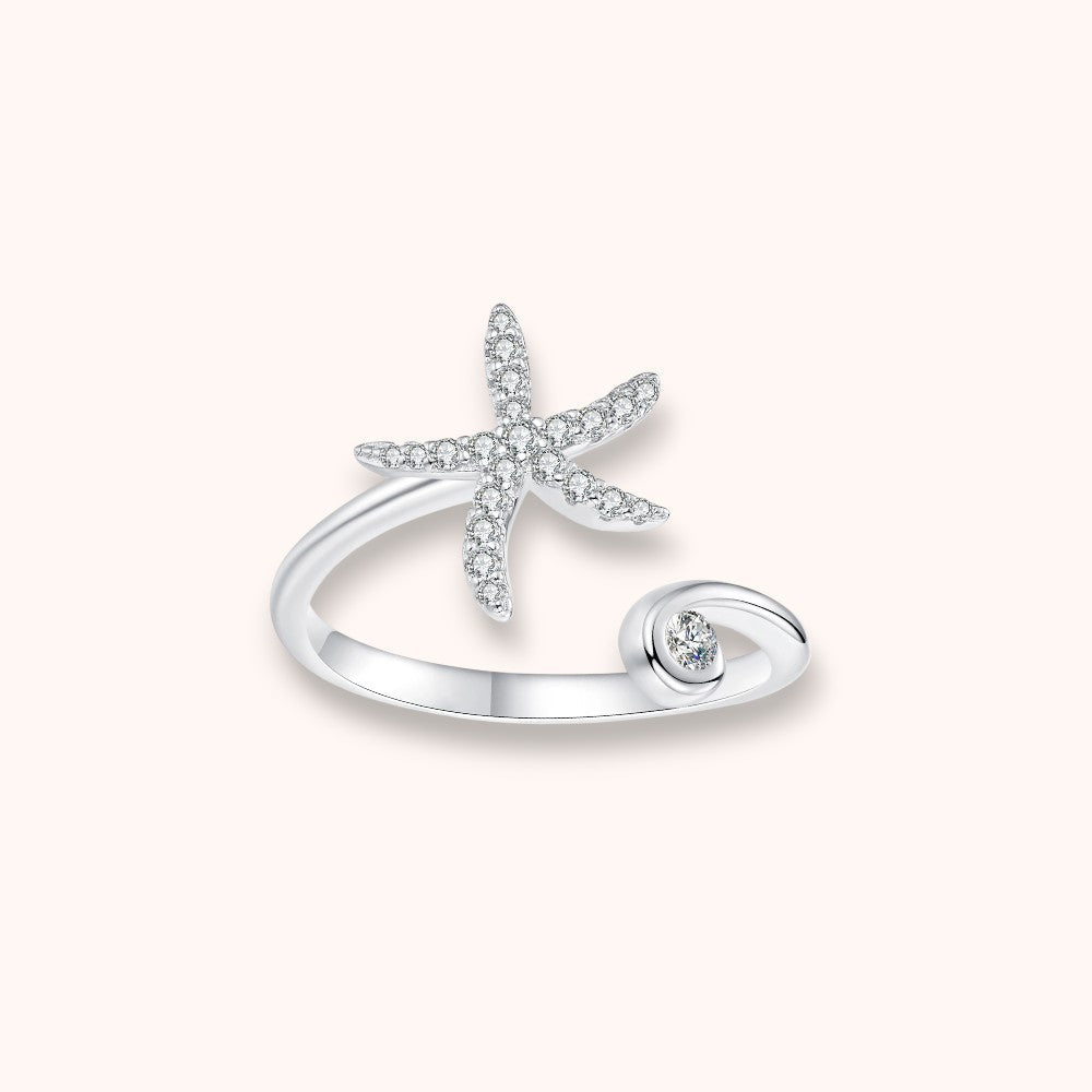Silver Starfish 925 Sterling Silver Ring