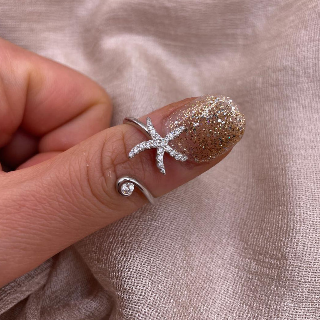 Silver Starfish 925 Sterling Silver Ring
