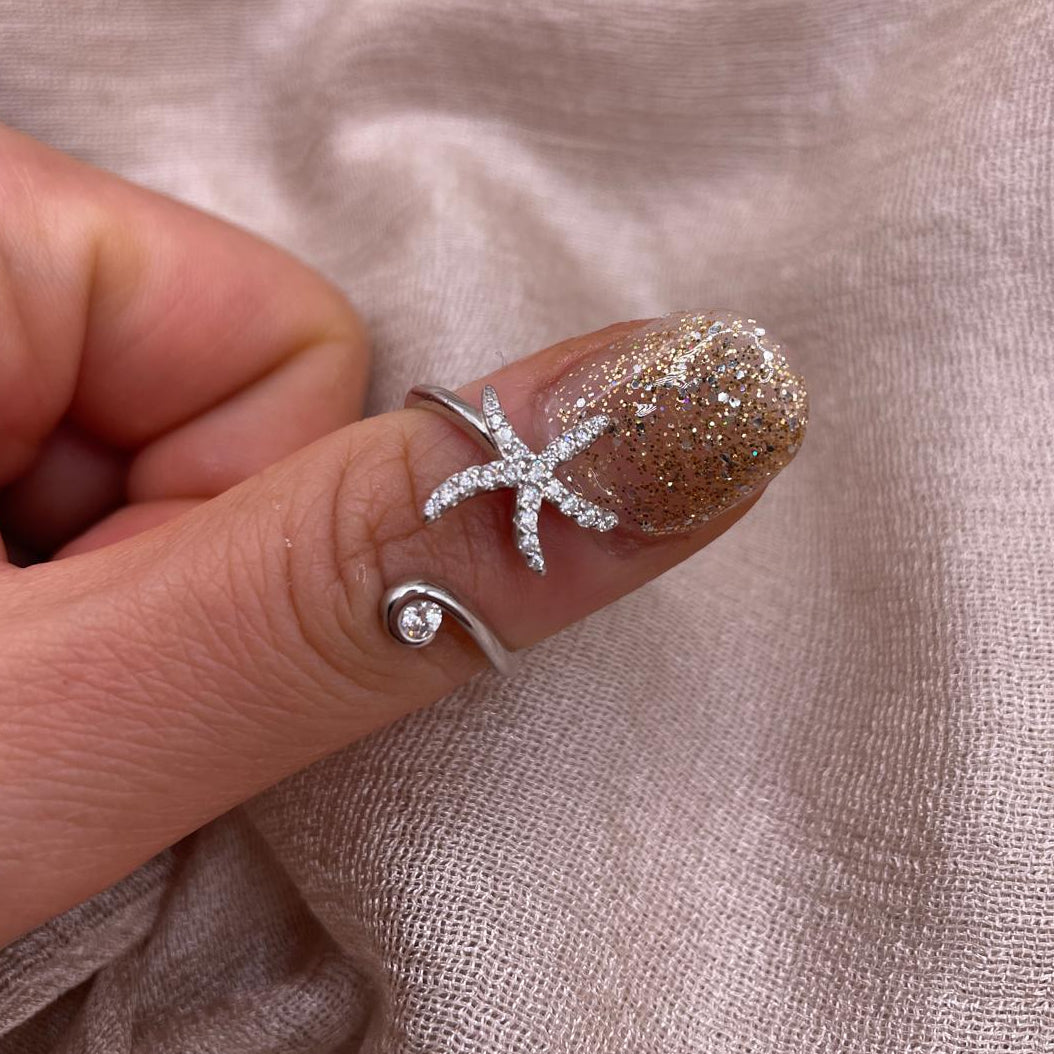 Silver Starfish 925 Sterling Silver Ring