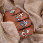 Ocean Breeze Stone 925 Sterling Silver Ring