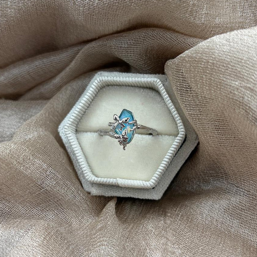 Ocean Breeze Stone 925 Sterling Silver Ring