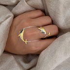 Golden Whale 925 Sterling Silver Ring