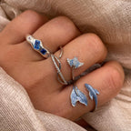 Sparkle Manta Open 925 Sterling Silver Ring