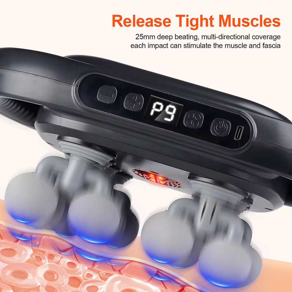 16-Head Fascia Gun High-Frequency Vibration Body Massage Gun Back and Waist Massager Neck Shoulder Massager Muscle Masajeador