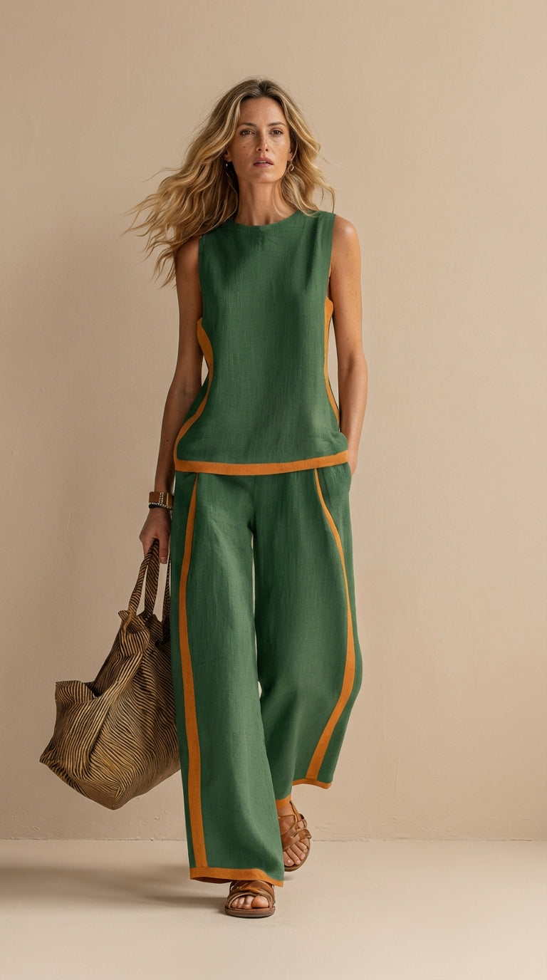 Paula™ - Conjunto de lino y algodón