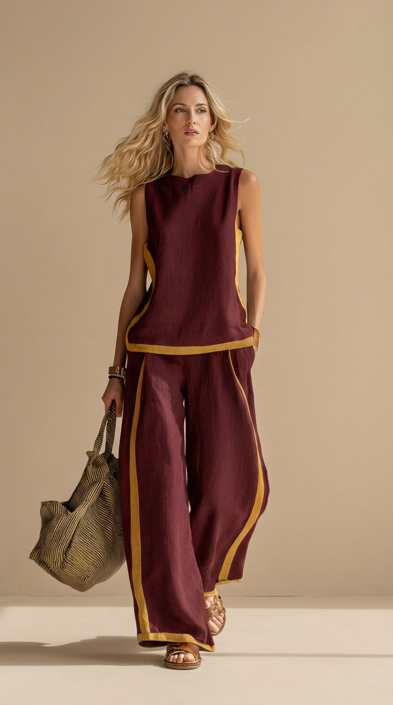 Paula™ - Conjunto de lino y algodón