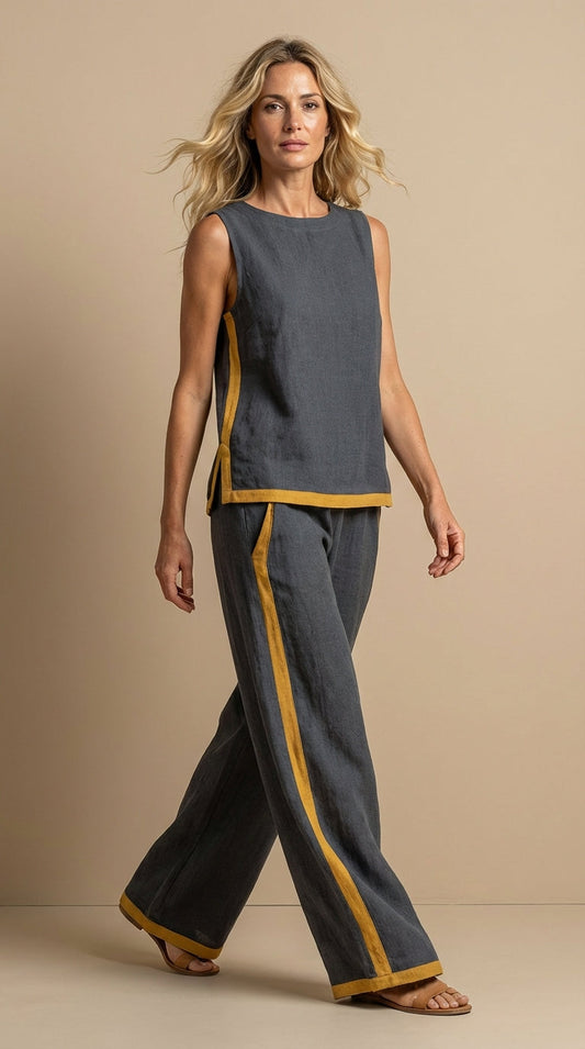 Paula™ - Conjunto de lino y algodón