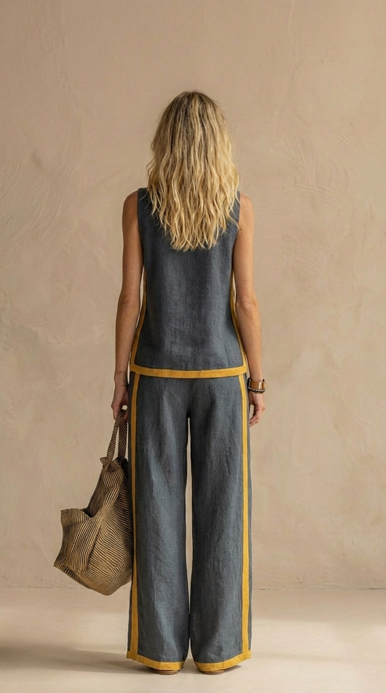 Paula™ - Conjunto de lino y algodón