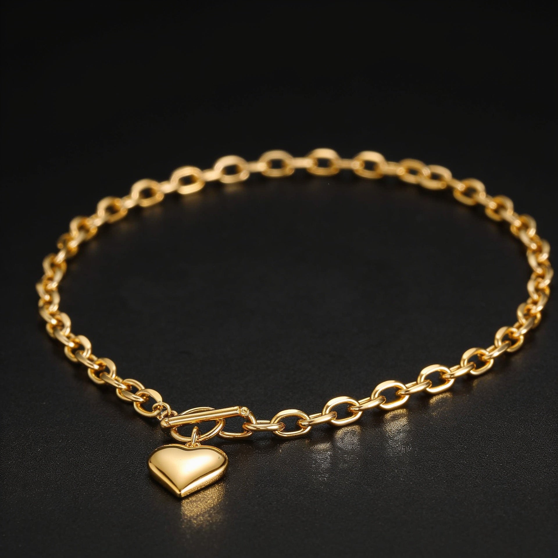 Collar Corazón Melocotón